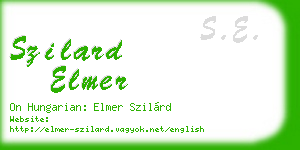 szilard elmer business card